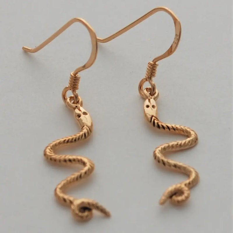 Snake Earrings with French Wire in 14k Gold Fill from semaki & bird at Pinch in Northampton, MA