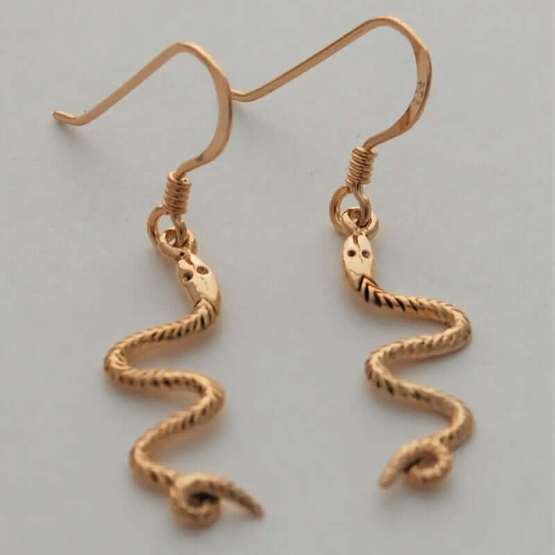 Snake Earrings with French Wire in 14k Gold Fill from semaki & bird at Pinch in Northampton, MA