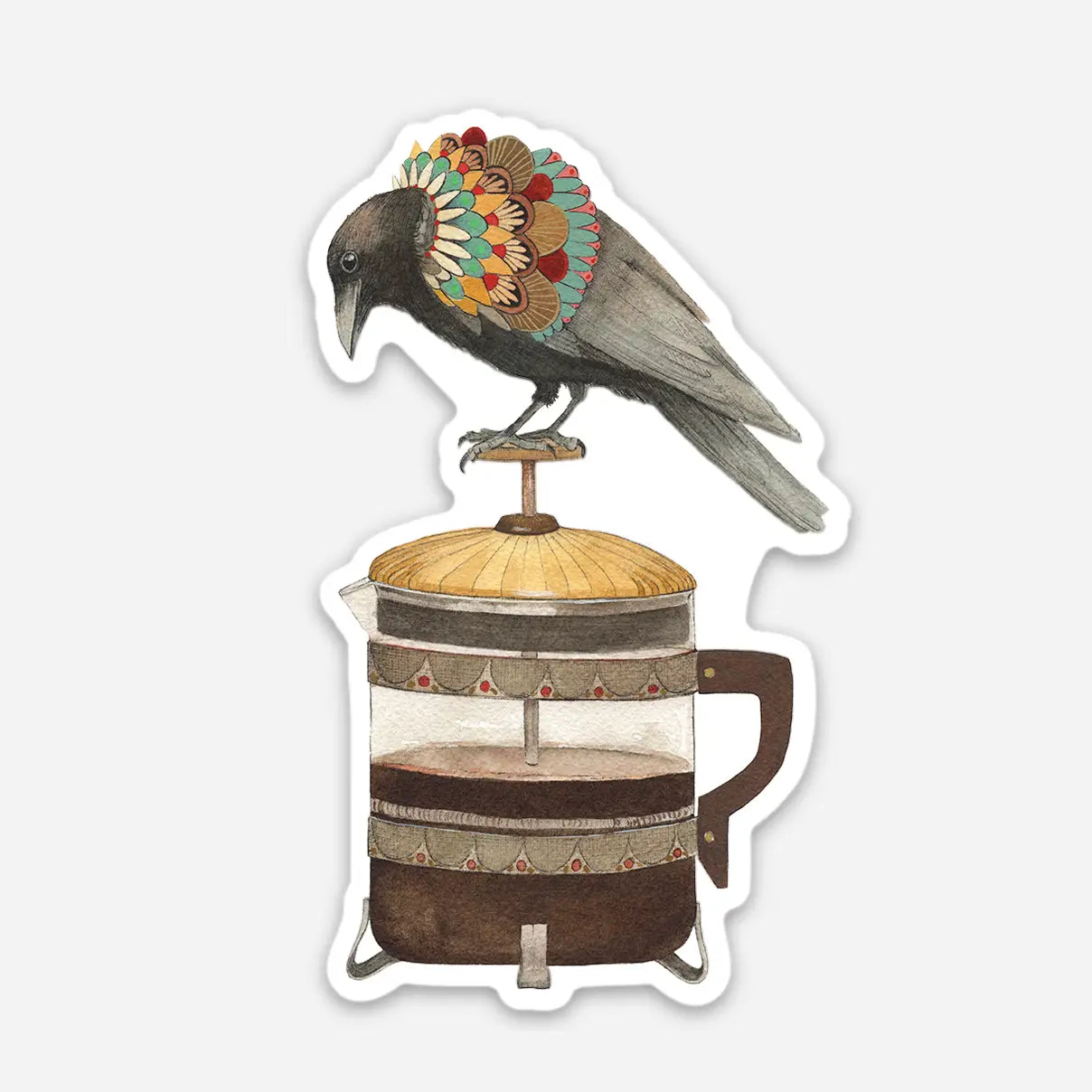 Coffee Crow Sticker from Polanshek of the Hills at Pinch in Northampton, MA