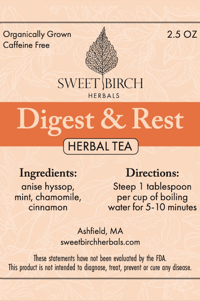 Digest and Rest Tea from Sweet Birch Herbals at Pinch in Northampton, MA