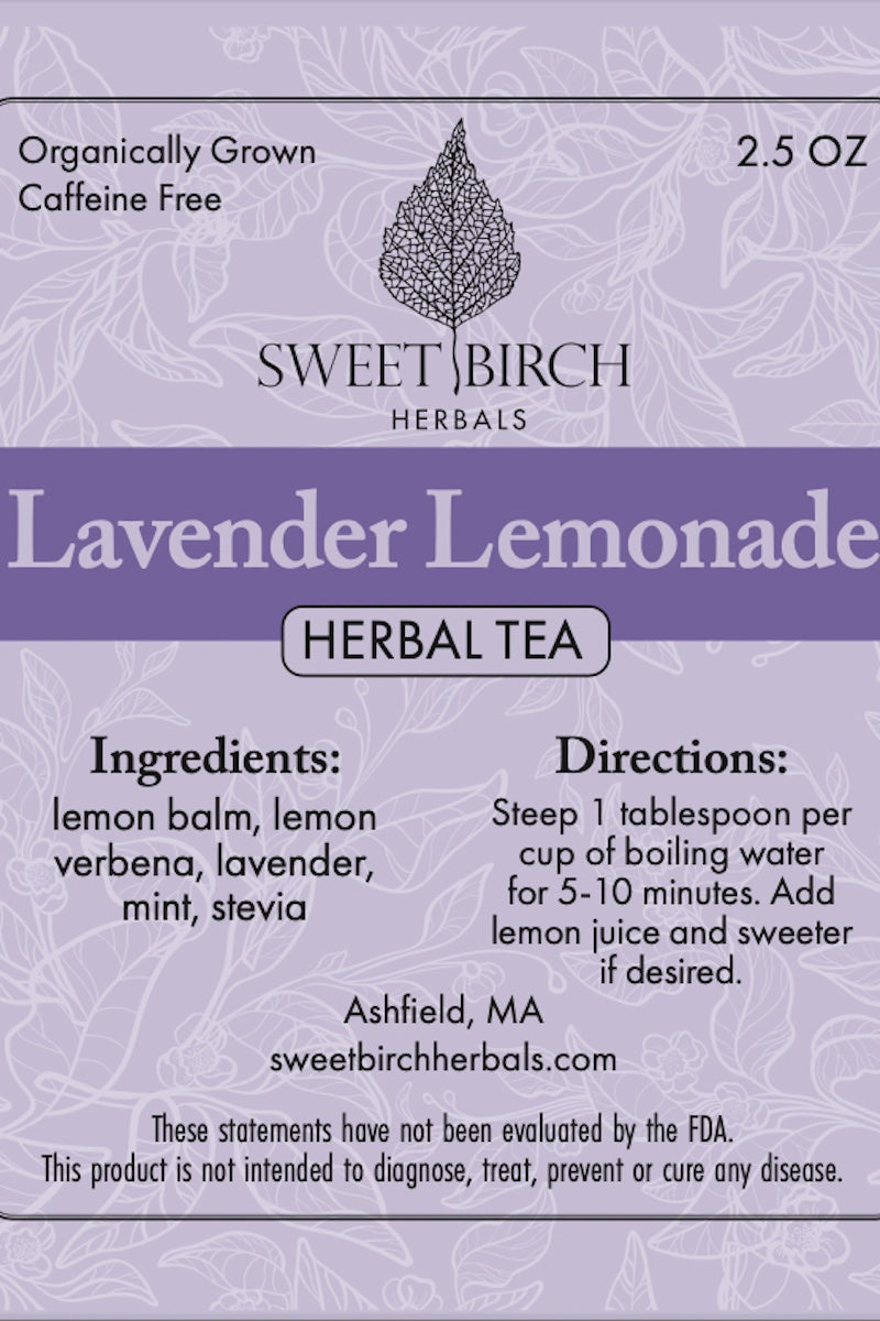 Lavender Lemonade Tea from Sweet Birch Herbals at Pinch in Northampton, MA