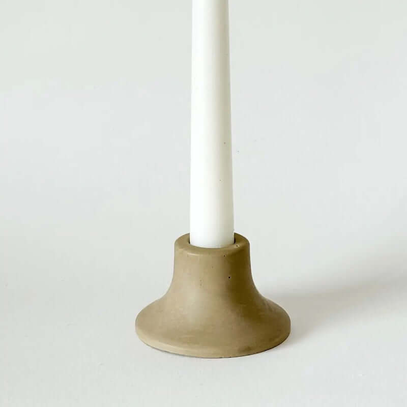 Mina Short Taper Candle Holder in Oat from Sunday Nomad at Pinch in Northampton, MA