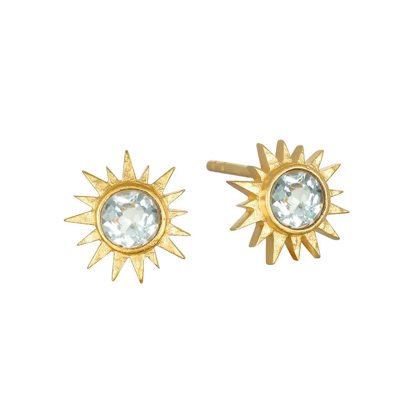 Blue Topaz Starburst Earrings from Satya at Pinch in Northampton, MA