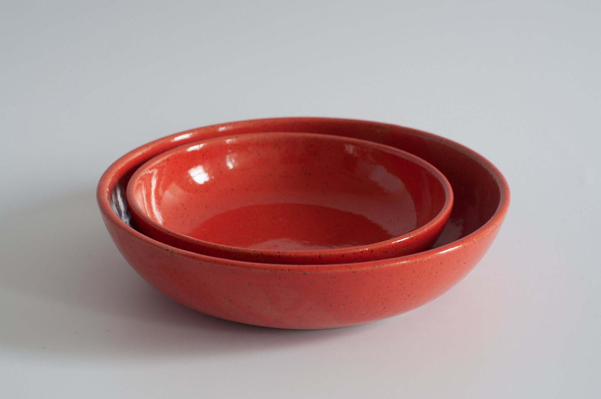 Large Pasta Bowl in Coral from Rachael Pots at Pinch in Northampton, MA