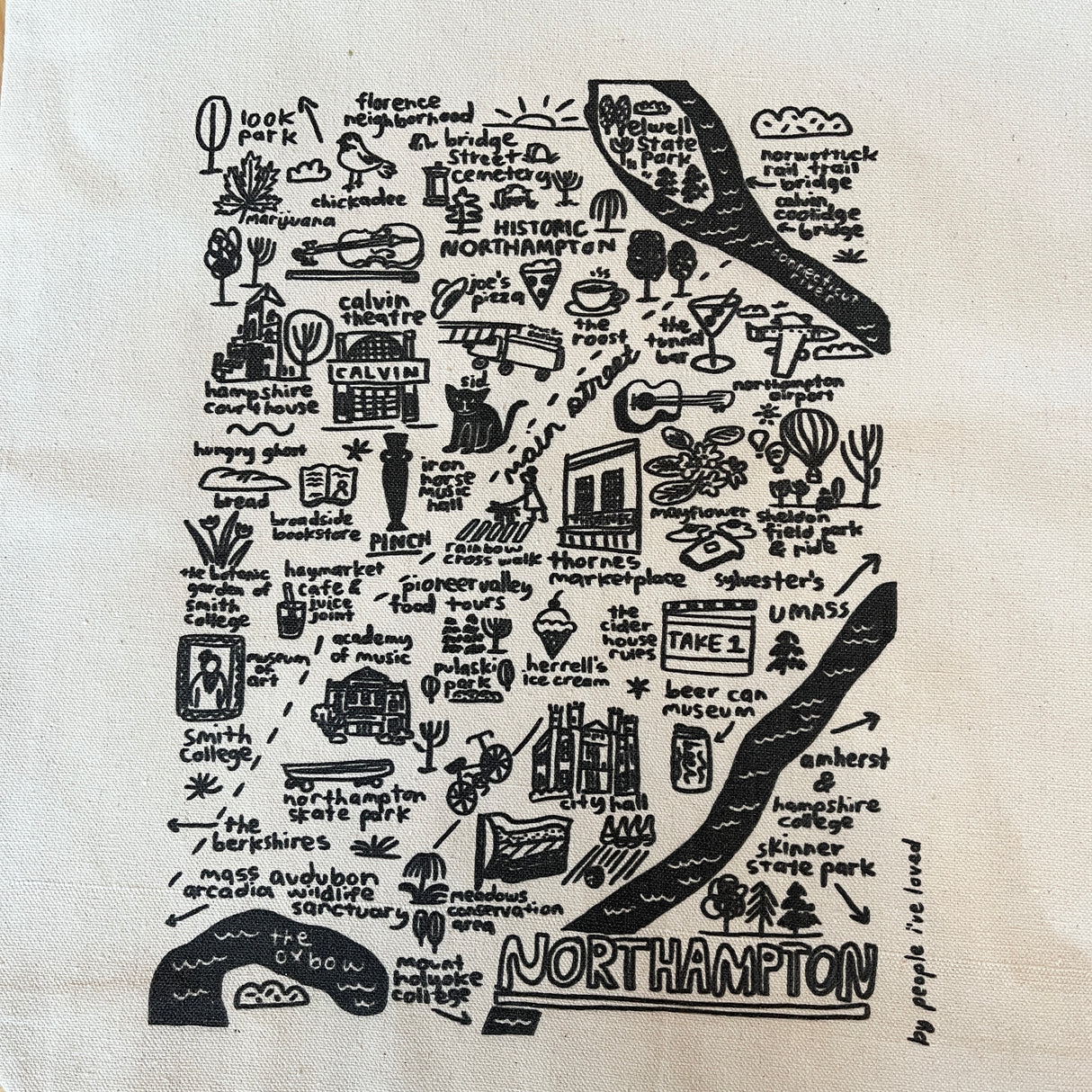 Northampton Map Tote Bag from Pinch at Pinch in Northampton, MA