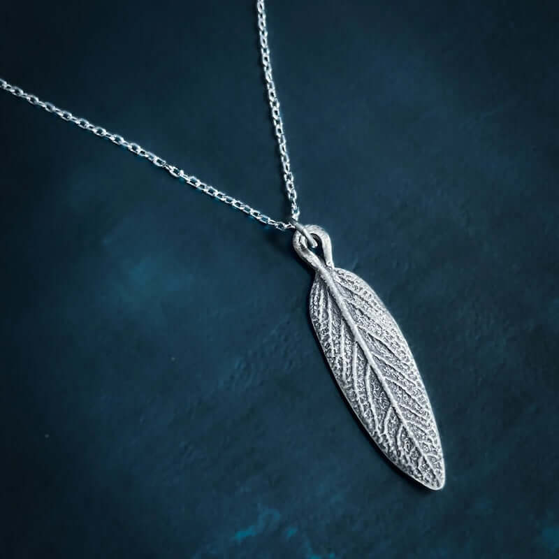 Sage Leaf Necklace from Allison Korn at Pinch in Northampton, MA