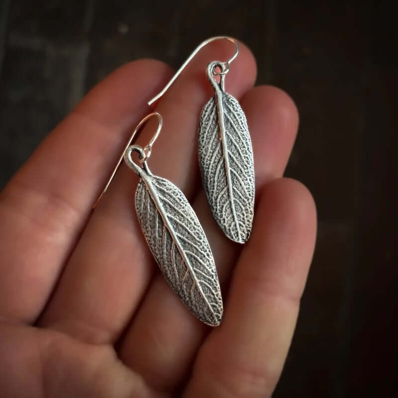 Sage Leaf Earrings from Allison Korn at Pinch in Northampton, MA
