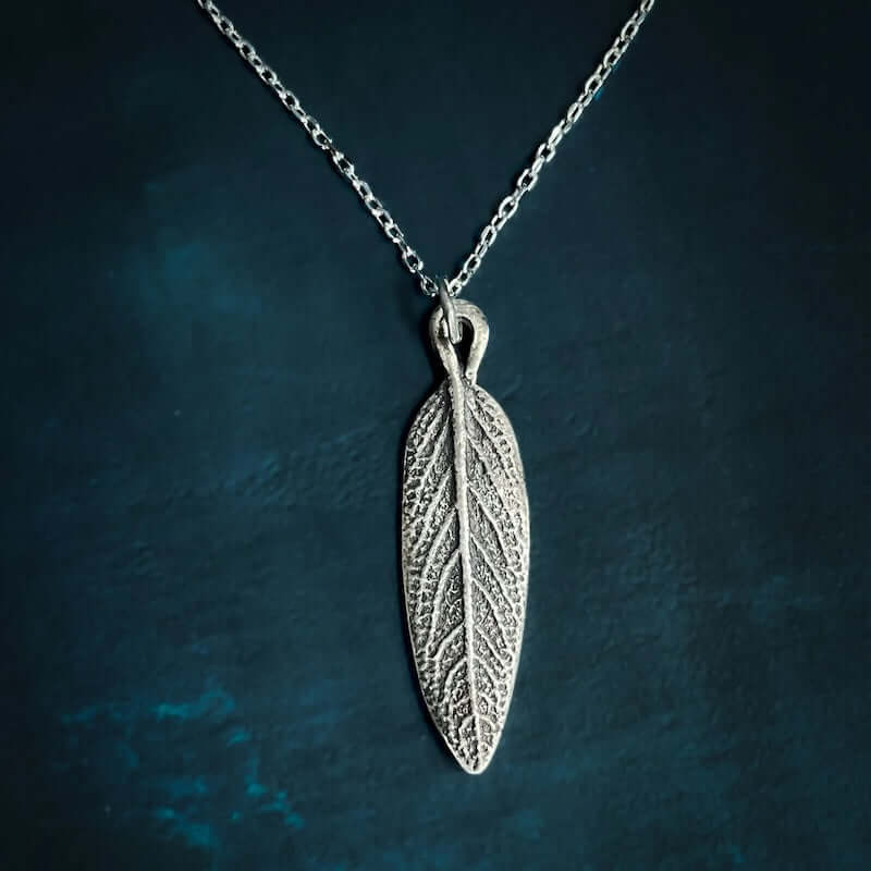 Sage Leaf Necklace from Allison Korn at Pinch in Northampton, MA