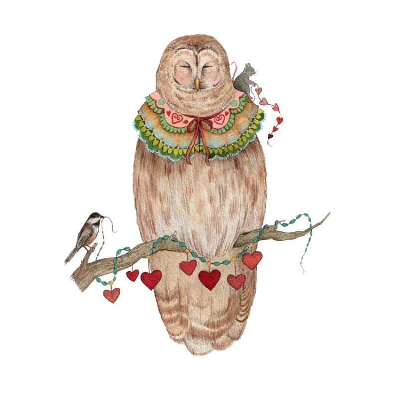 Love is A Hoot 8x10 Print from Polanshek of the Hills at Pinch in Northampton, MA