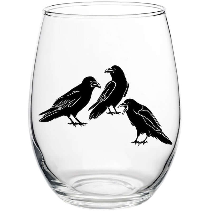 Raven's Chat Wine Glass from Salty Raven at Pinch in Northampton, MA