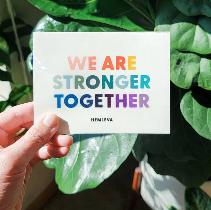We Are Stronger Together Suncatcher from HEMLEVA at Pinch in Northampton, MA