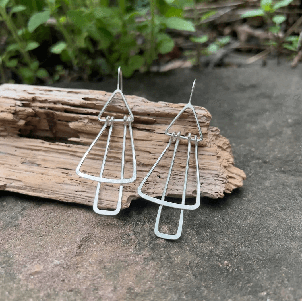 Euclid Earrings from Little Cat Metals at Pinch in Northampton, MA