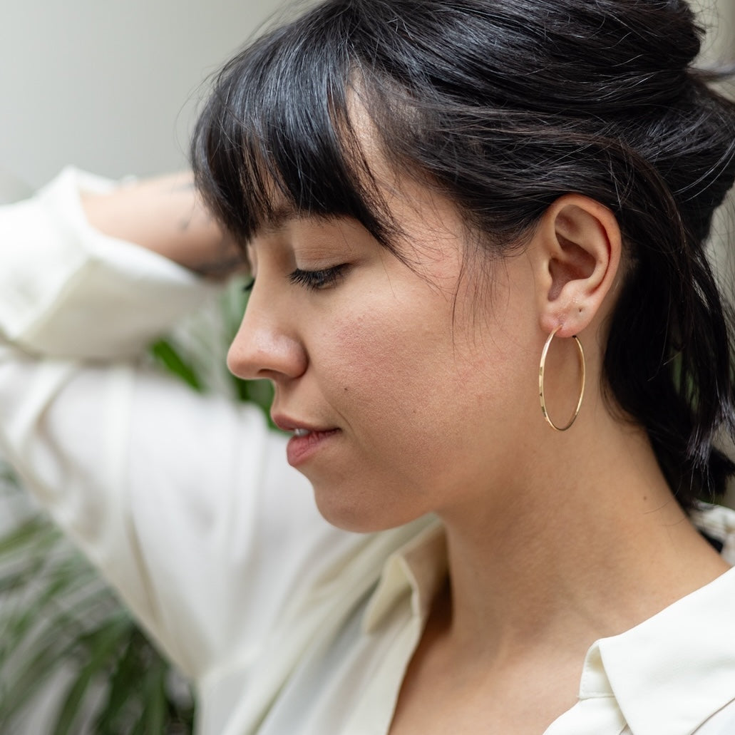 Twiggy Hoop Earrings from Carolyn Keys at Pinch in Northampton, MA