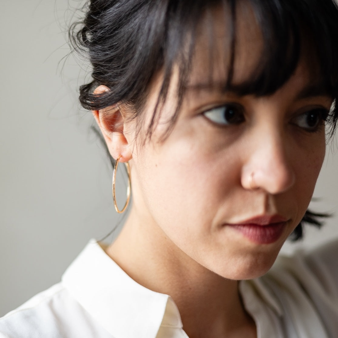 Twiggy Hoop Earrings from Carolyn Keys at Pinch in Northampton, MA