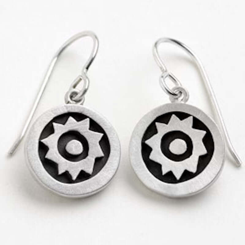 Vignette Sun Earrings from Emily Rosenfeld at Pinch in Northampton, MA