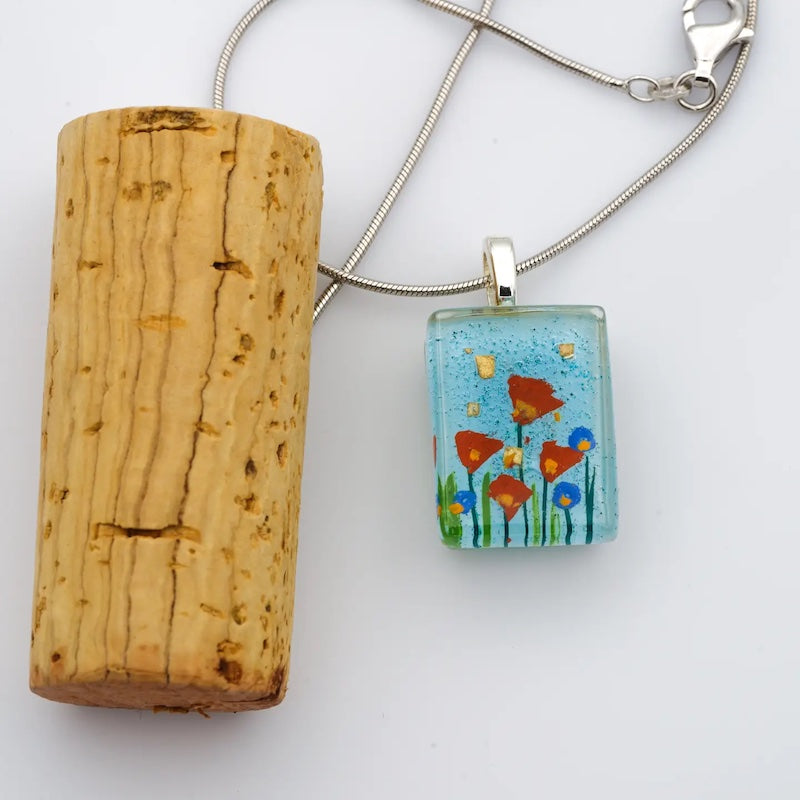 Small Stream Flowers Necklace from Momo Glassworks at Pinch in Northampton, MA