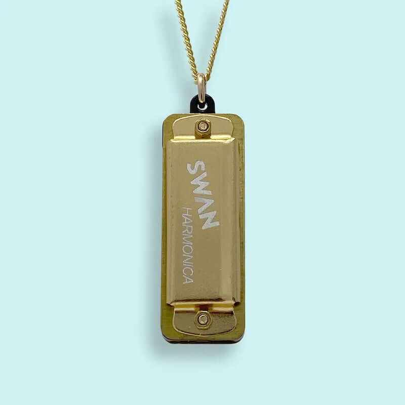 Golden Harmonica Necklace at PINCH