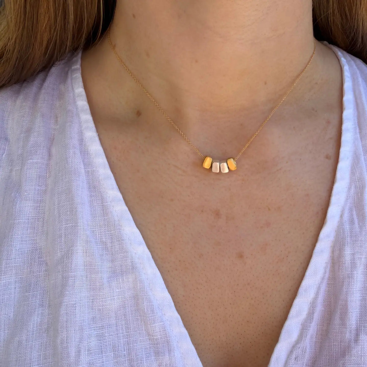 Four Cubes Necklace in Sterling Silver
