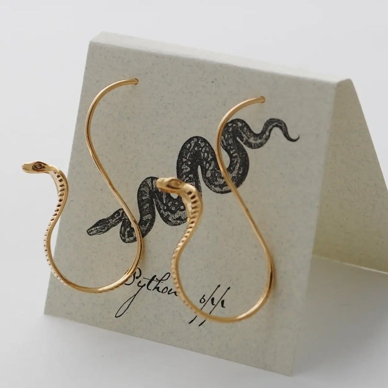 Snake Earrings in 14k Gold Fill from semaki & bird at Pinch in Northampton, MA