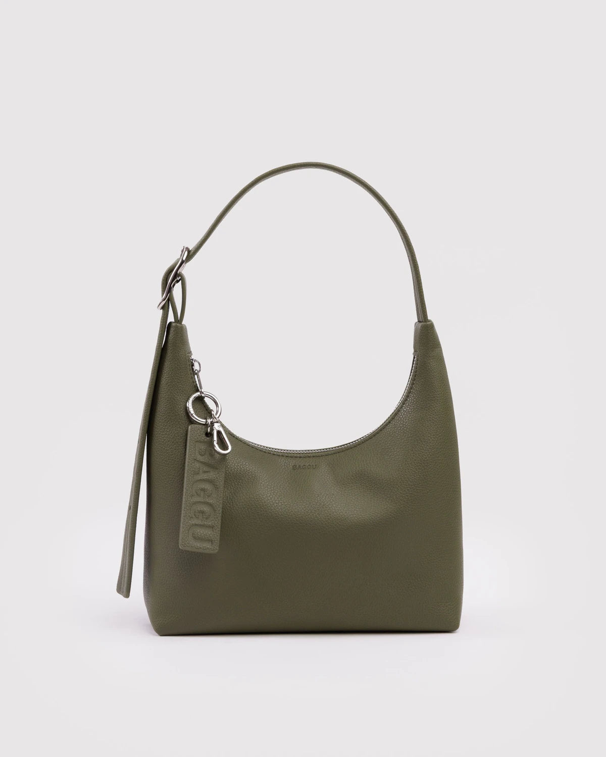 Mini Recycled Leather Shoulder Bag in Loden at PINCH