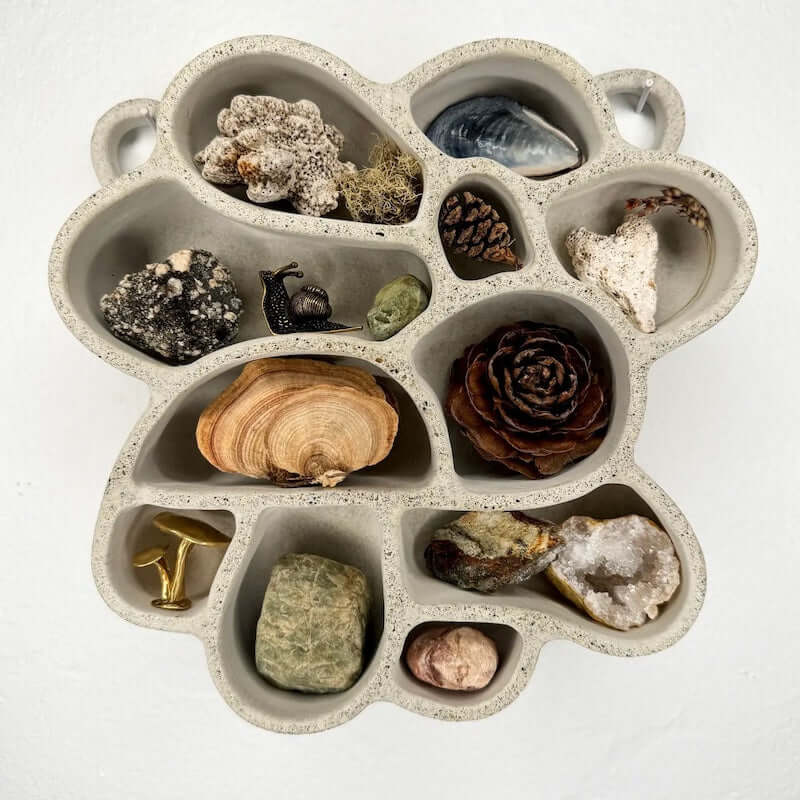Shelf of Inspiration #2 in Stone Cement from The Minimalist Ceramist at Pinch in Northampton, MA