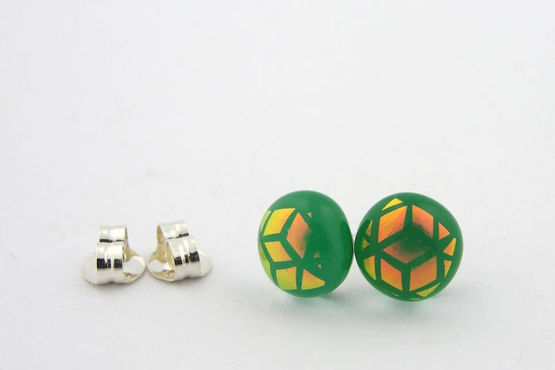 Teal Green Comet Small Post Earrings at PINCH