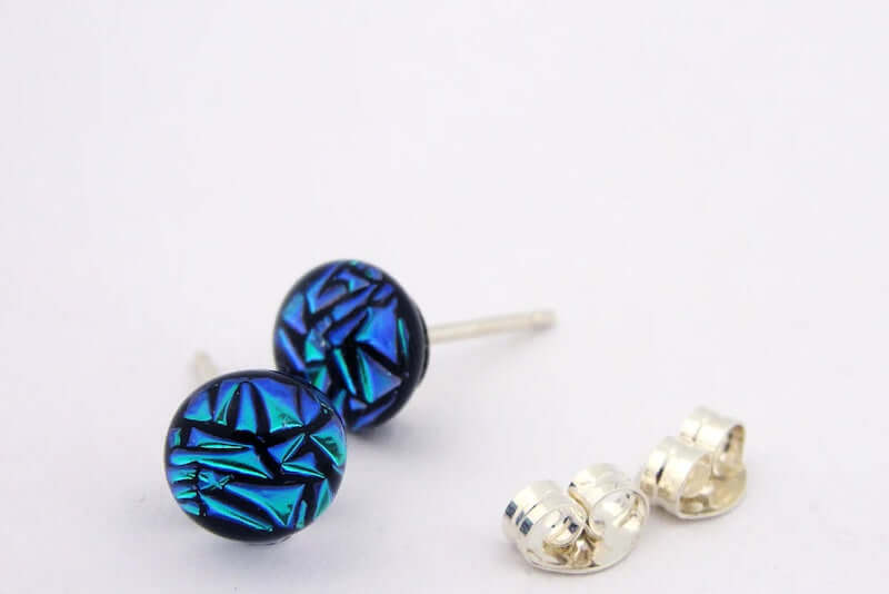 Blue-Green Dot Earrings at PINCH