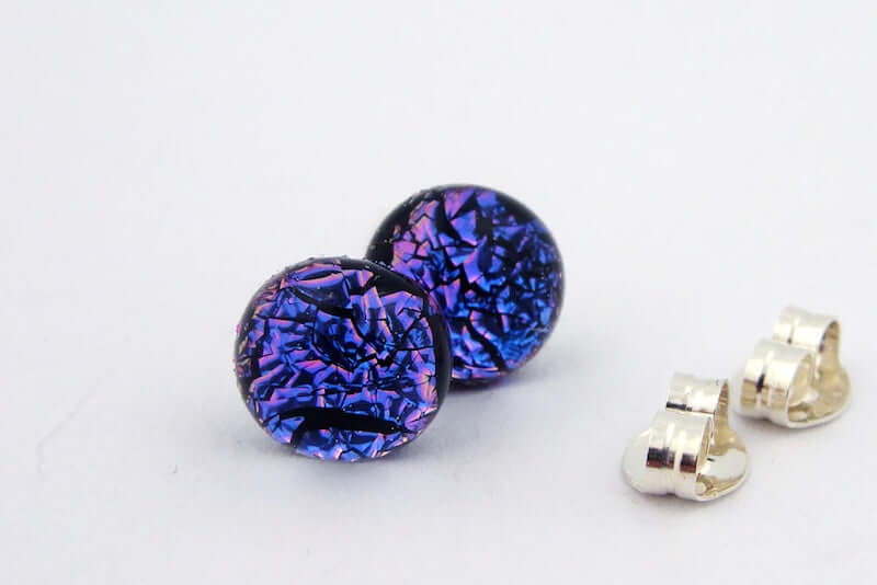 Purple-Pink Dot Earrings at PINCH