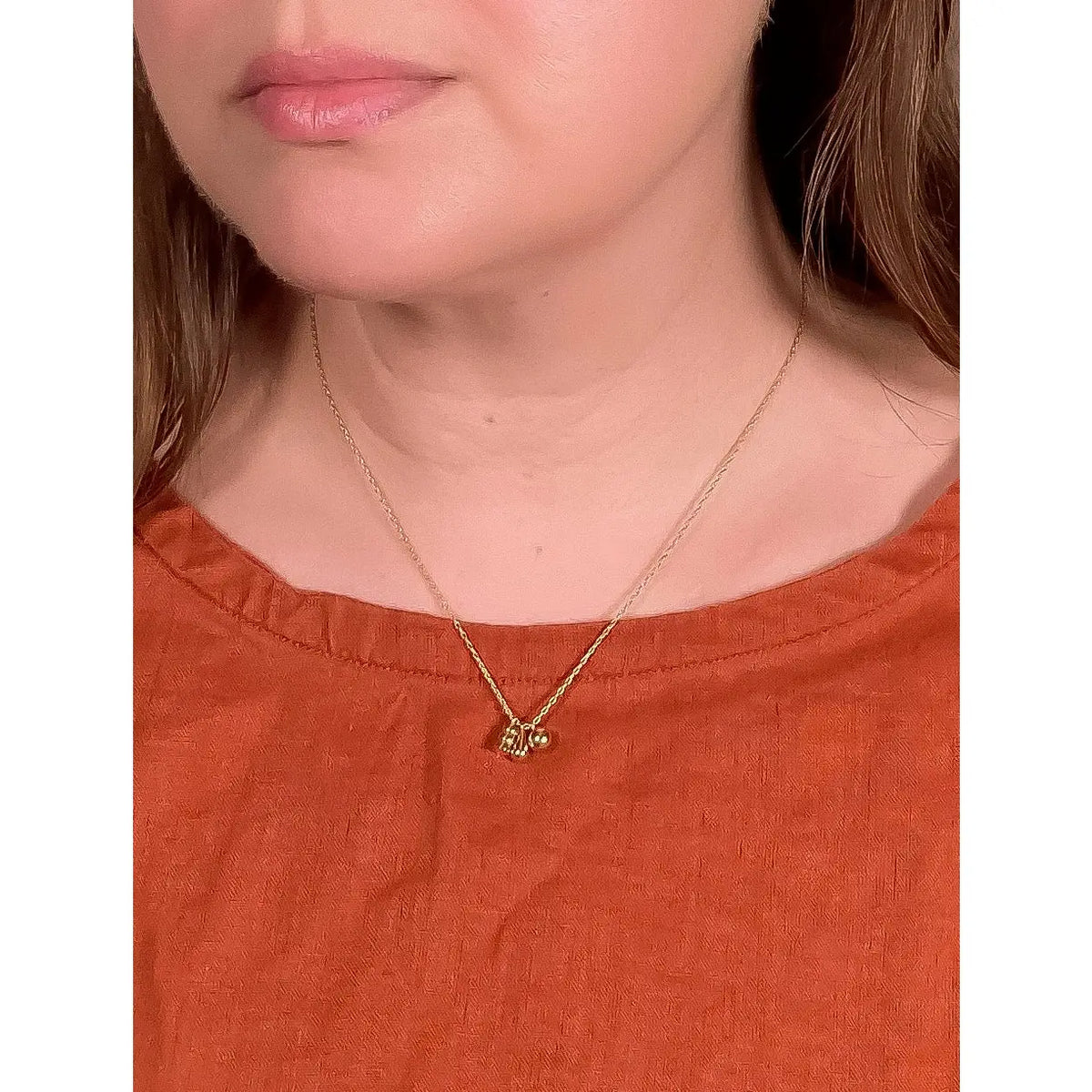 Tiny Brass Shapes Necklace