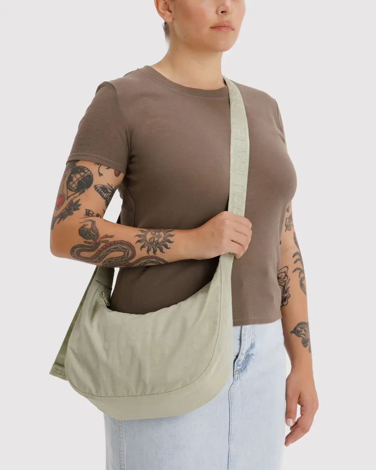 Medium Crescent Bag in Celadon at PINCH