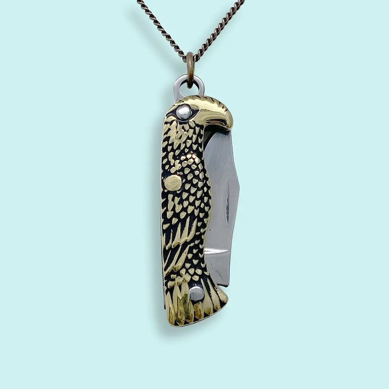 Bird Knife Necklace from Ornamental Things at Pinch in Northampton, MA