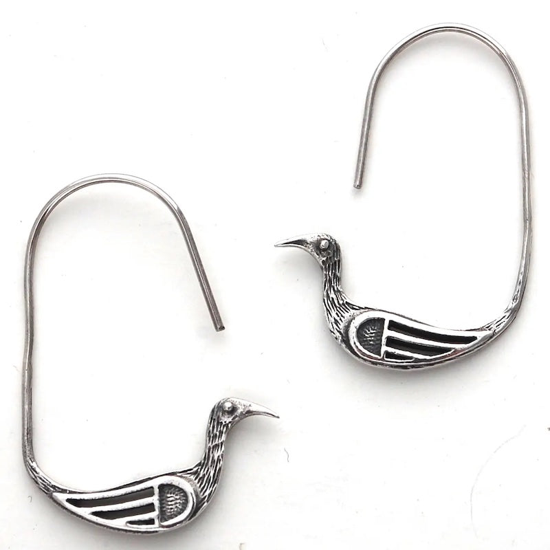 Loon Earrings in Sterling Silver from semaki & bird at Pinch in Northampton, MA