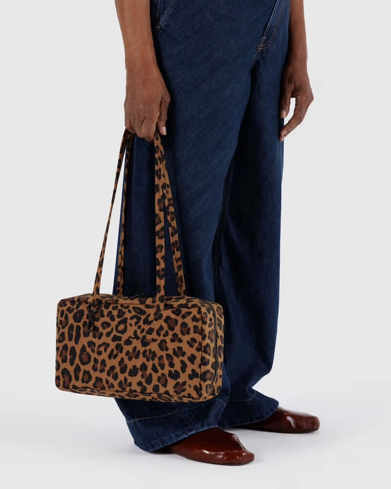 Leopard Nylon Bowler Bag from Baggu at Pinch in Northampton, MA