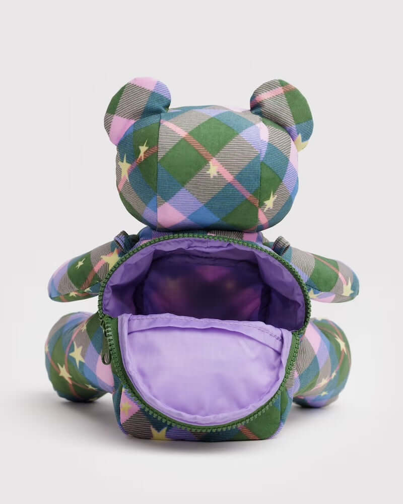 Green Star Plaid Bear Bag from Baggu at Pinch in Northampton, MA