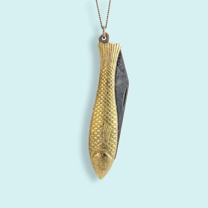Fish Knife Necklace from Ornamental Things at Pinch in Northampton, MA