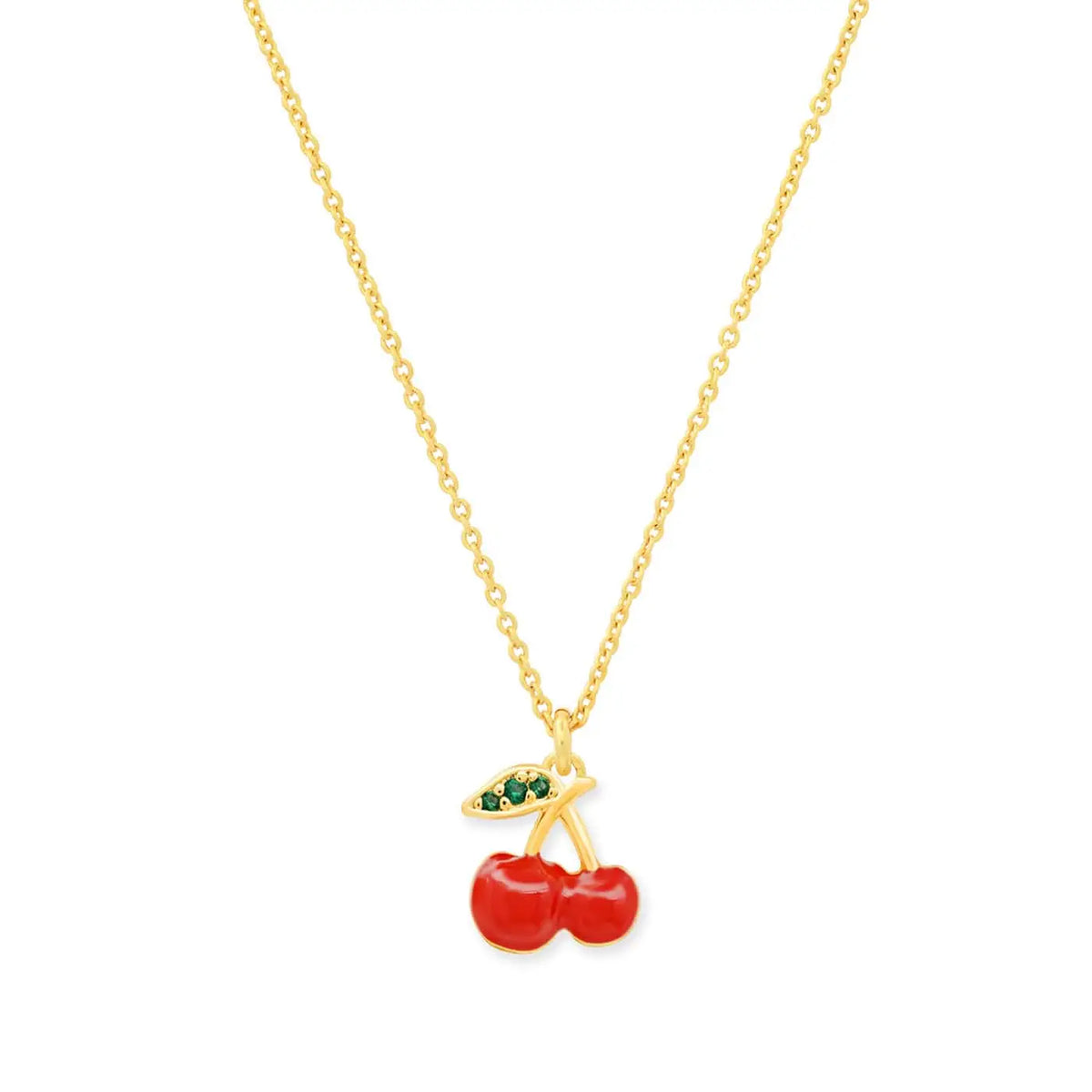 Enamel Cherry Pendant