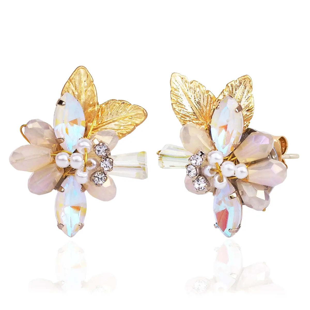 Irridescent Corsage Cluster Studs