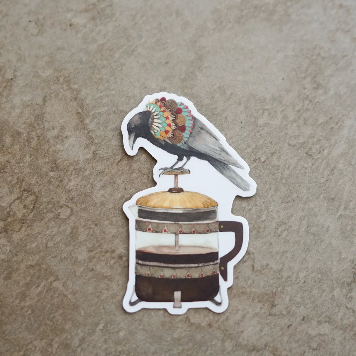 Coffee Crow Sticker from Polanshek of the Hills at Pinch in Northampton, MA