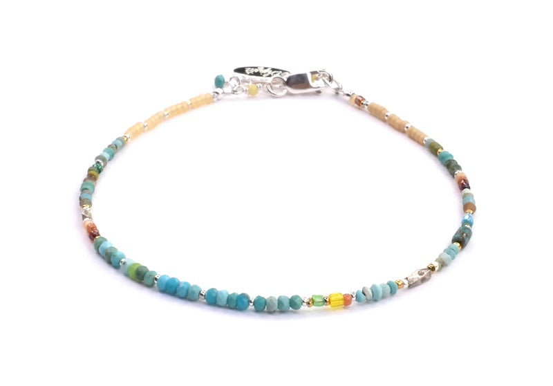 Sterling Silver Bracelet with Turquoise and Glass Beads from Chipita at Pinch in Northampton, MA