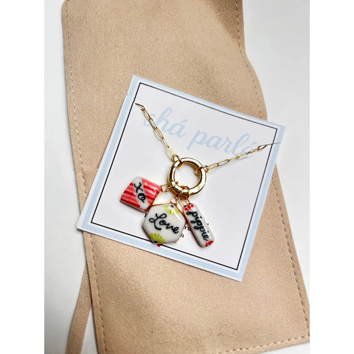 Paperclip Chain with Charm Holder