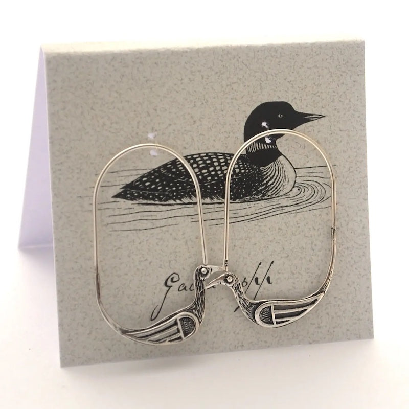 Loon Earrings in Sterling Silver from semaki & bird at Pinch in Northampton, MA
