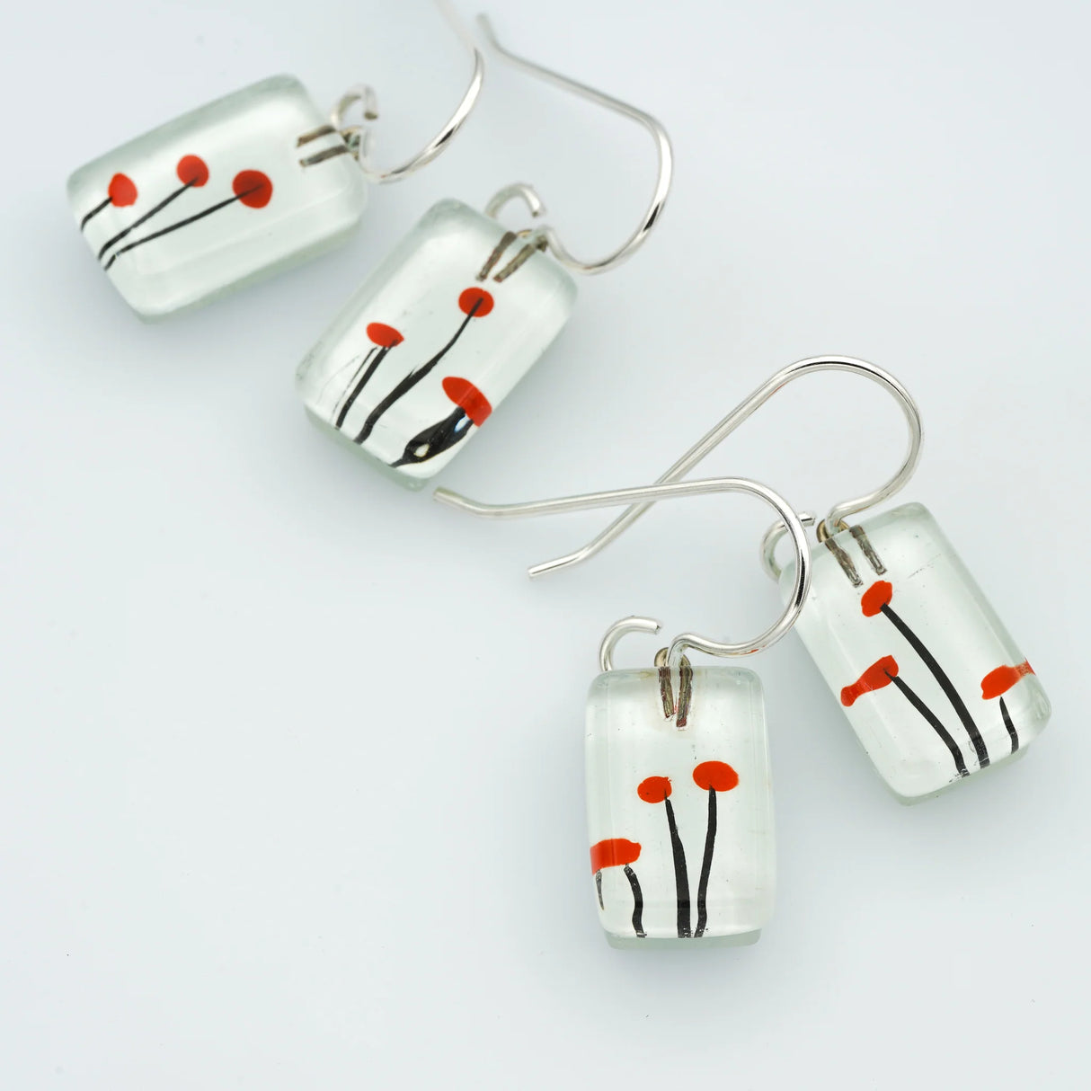 Poppies Small Drop Earrings from Momo Glassworks at Pinch in Northampton, MA