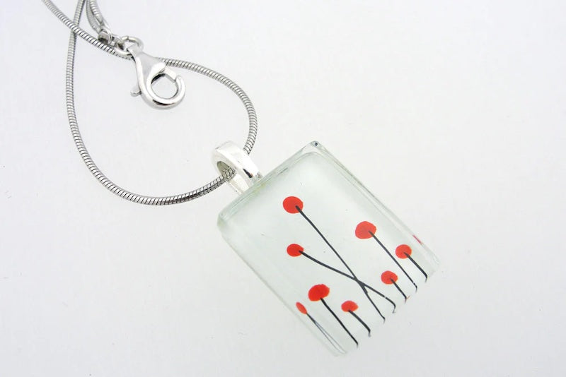Poppies Small Pendant Necklace from Momo Glassworks at Pinch in Northampton, MA