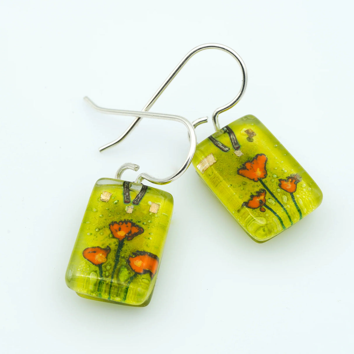Golden Poppies Drop Earrings from Momo Glassworks at Pinch in Northampton, MA