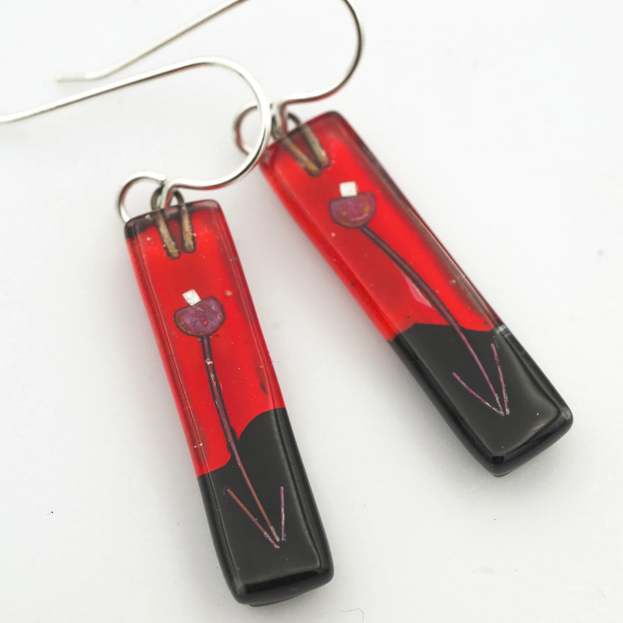 Night Flower Medium Bar Earrings from Momo Glassworks at Pinch in Northampton, MA