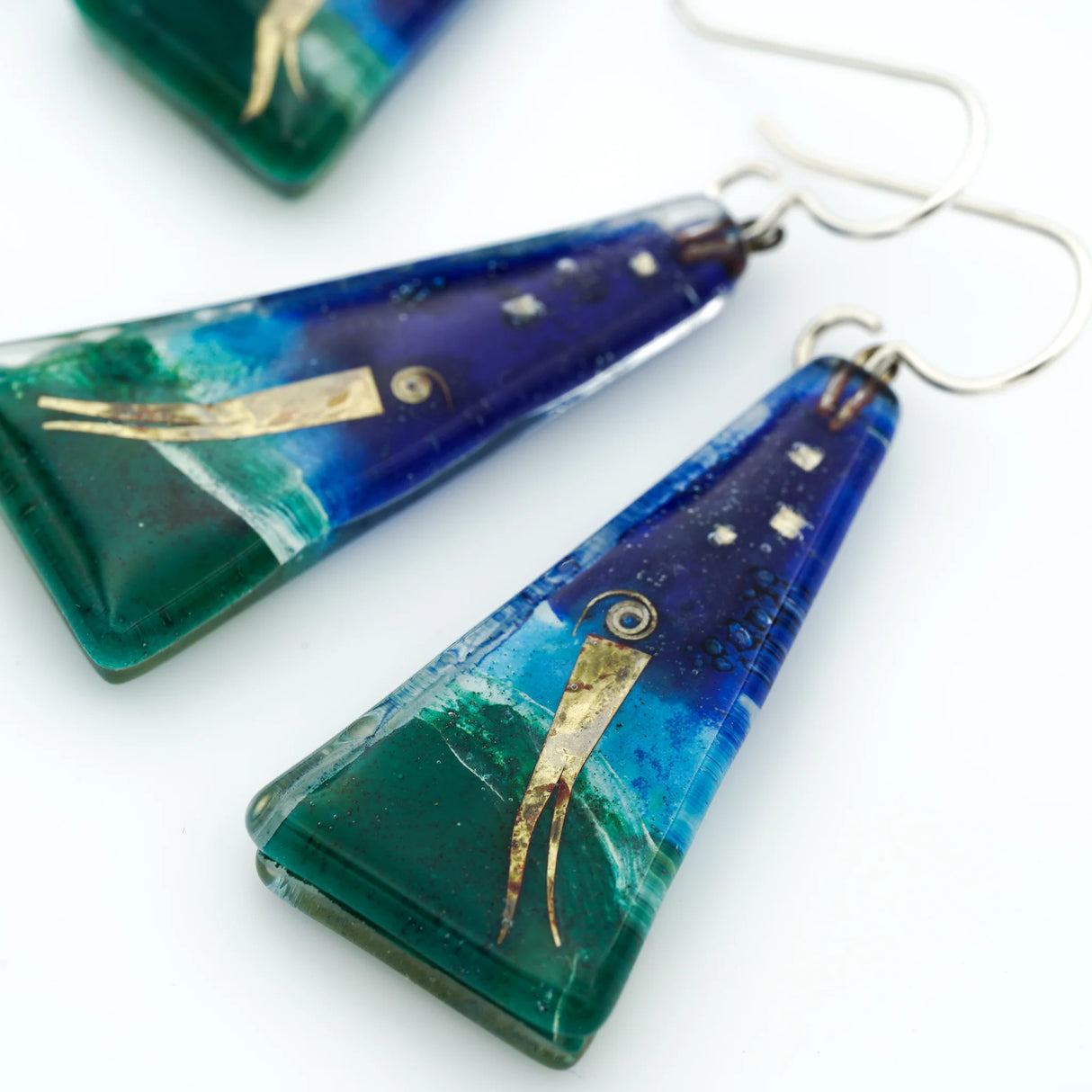 Afloat Large Triangle Earrings from Momo Glassworks at Pinch in Northampton, MA
