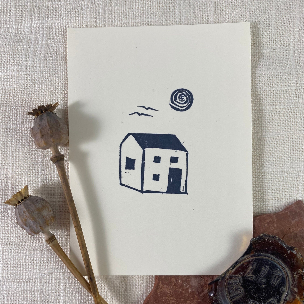 3.5x5 Sunny House Print from Kellie Rainville at Pinch in Northampton, MA