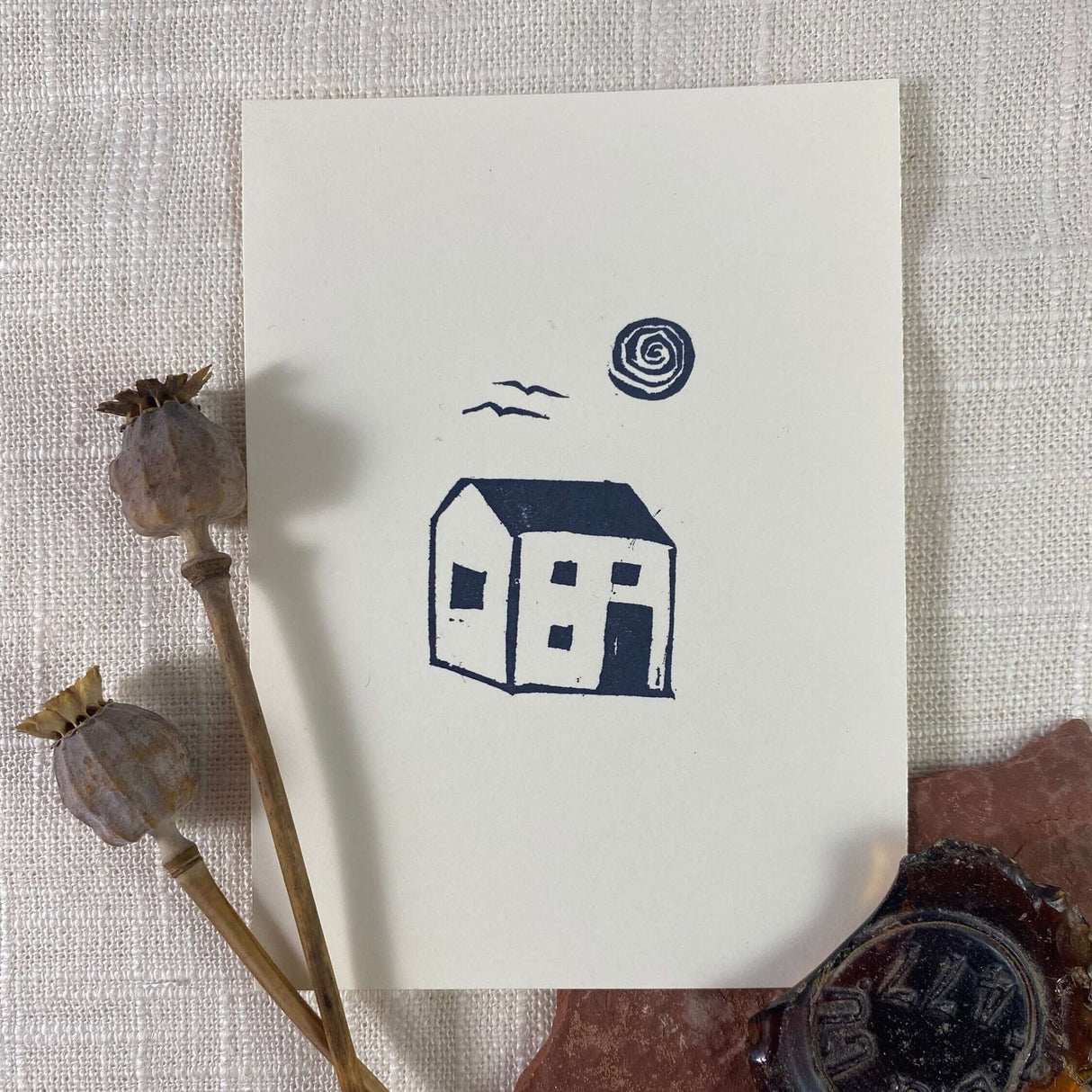 3.5x5 Sunny House Print from Kellie Rainville at Pinch in Northampton, MA