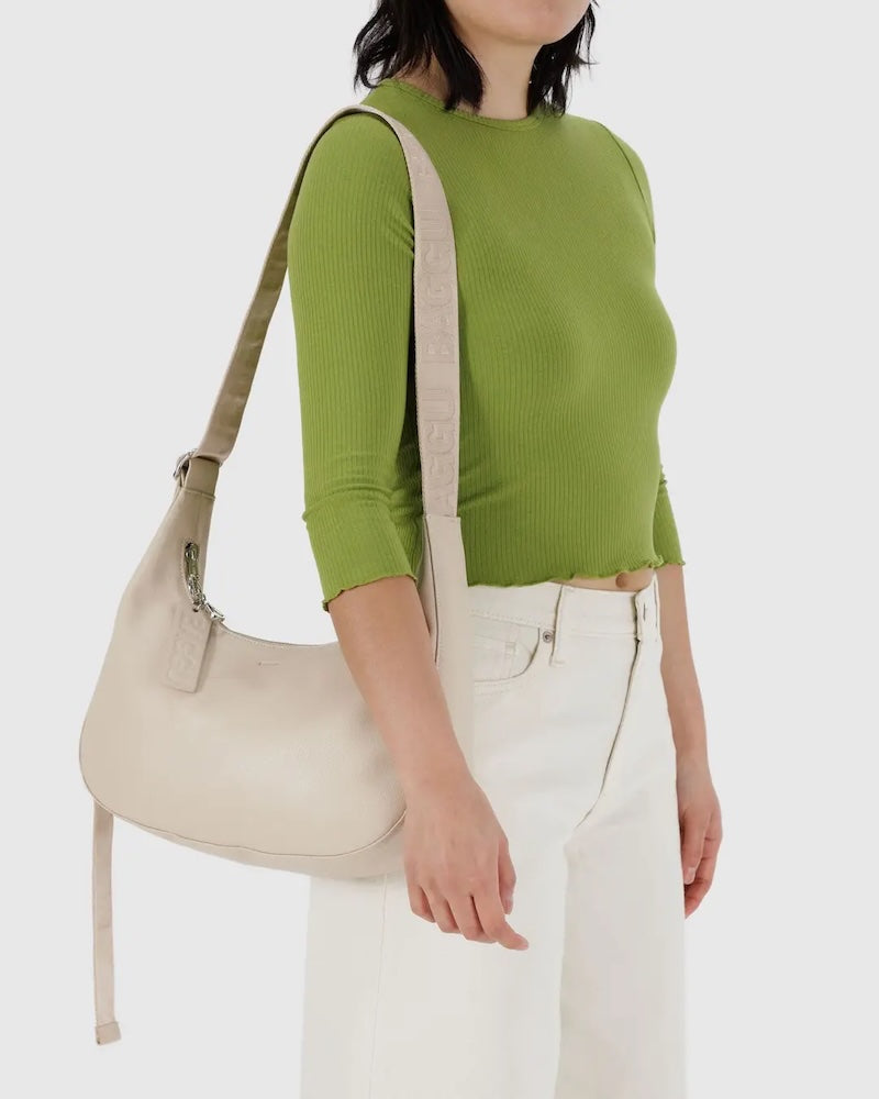 Medium Crescent Stone Leather Bag from Baggu at Pinch in Northampton, MA