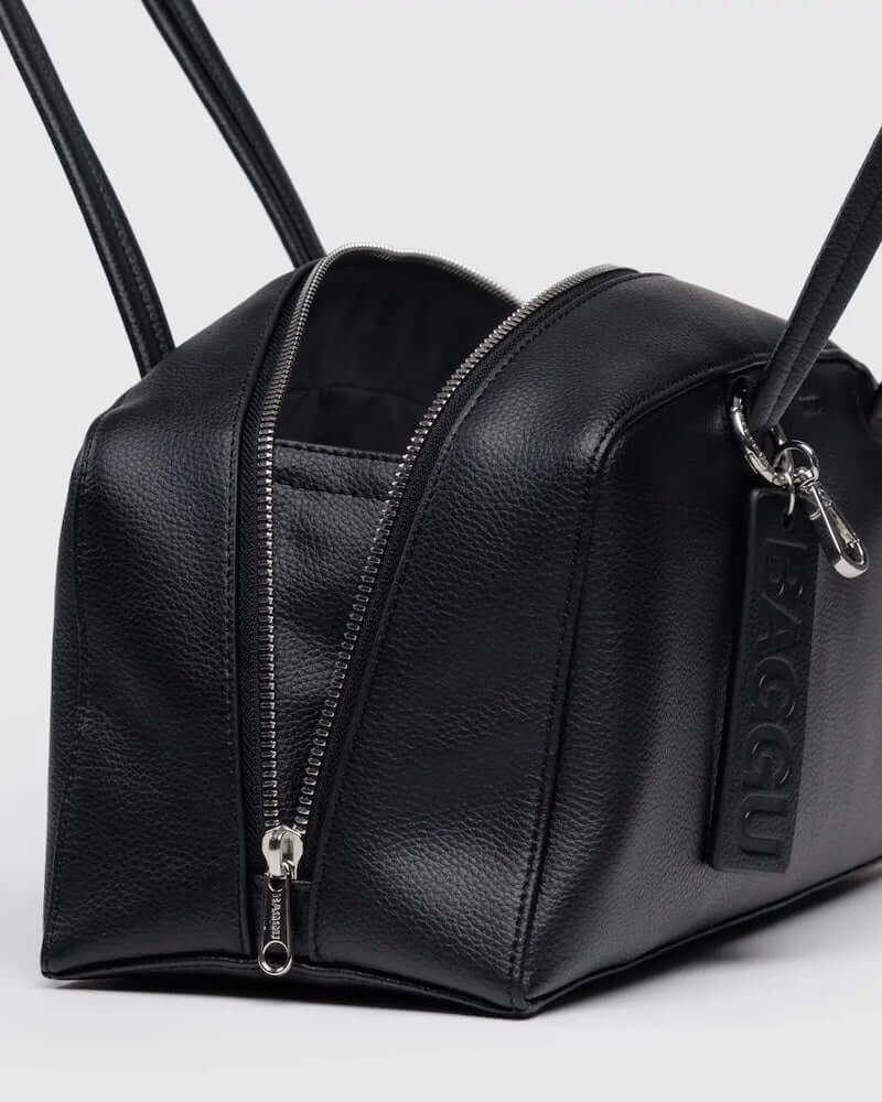 Black Recycled Leather Bowler Bag from Baggu at Pinch in Northampton, MA